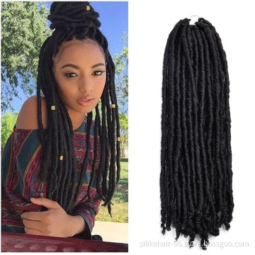 Wholesale 18 inch Bohemian Locs Women Faux Dreadlocks Braids Goddess Faux Locs Braiding Synthetic Crochet Hair Extensions